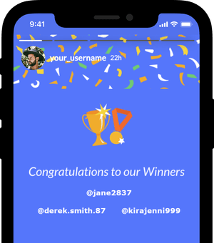 Winner announcement post